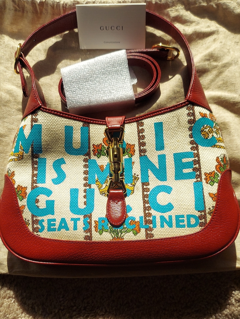 Gucci MUSIC IS MINE Jackie 1961 SMALL Shoulder Handbag New